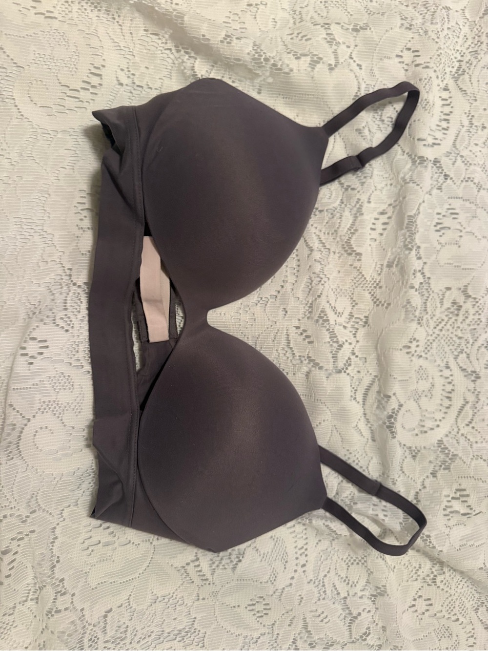 Victoria's Secret Smooth T-Shirt Bra in Charcoal Gray